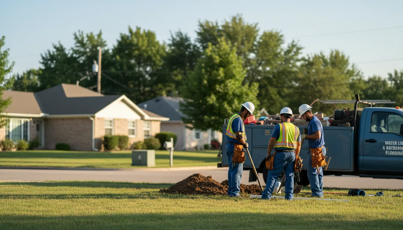 Residential water line and bathroom plumbing service in Ragsdale, IN